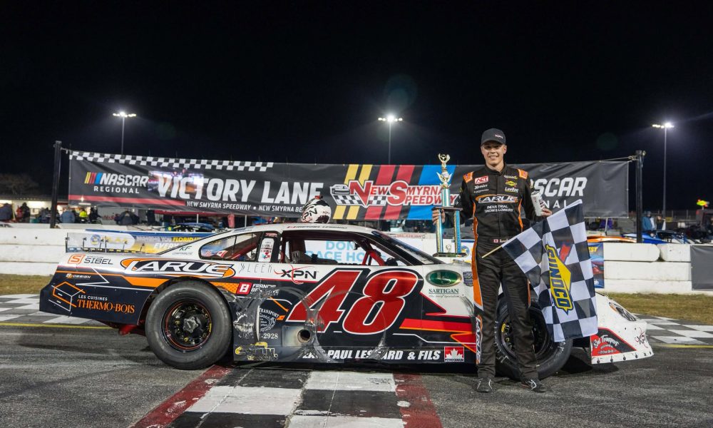 Dominic Lessard Driver Lessard nails late restart to Win PLM Race Two in the World Series of ...