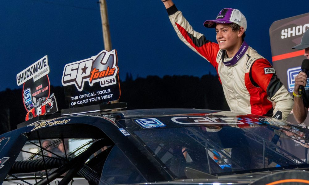 Turner Brown Wins Shootout 100 in CARS Tour Northwest Pro Late Model Debut